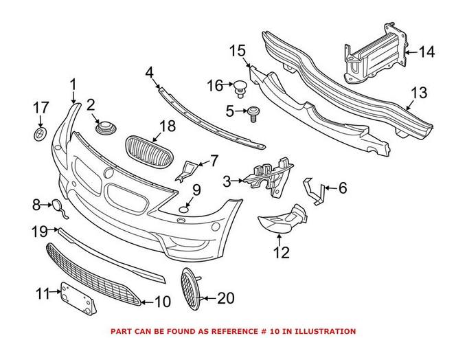 BMW Grille - Front Lower 51117895842